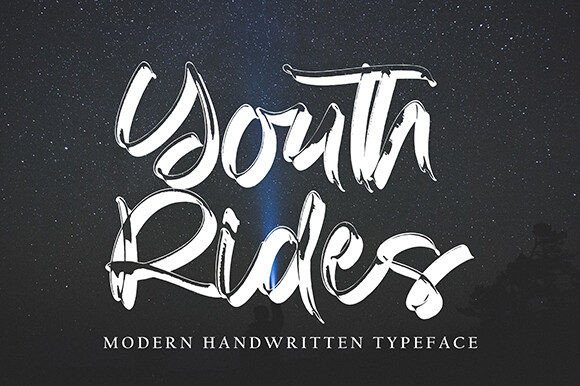 Youth Rides: The Assertive Brush Script Font for Bold Projects